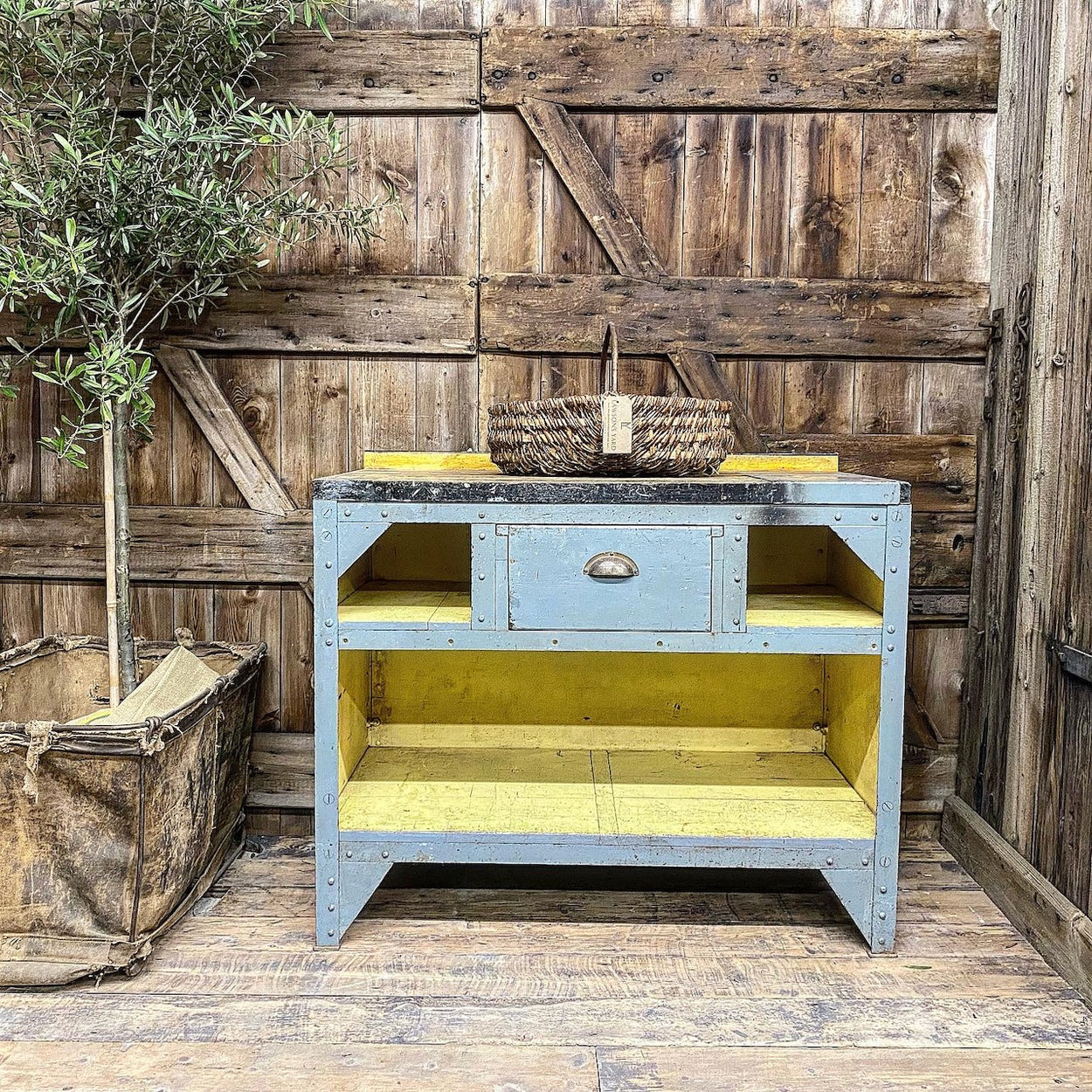 Riveted Metal Workbench