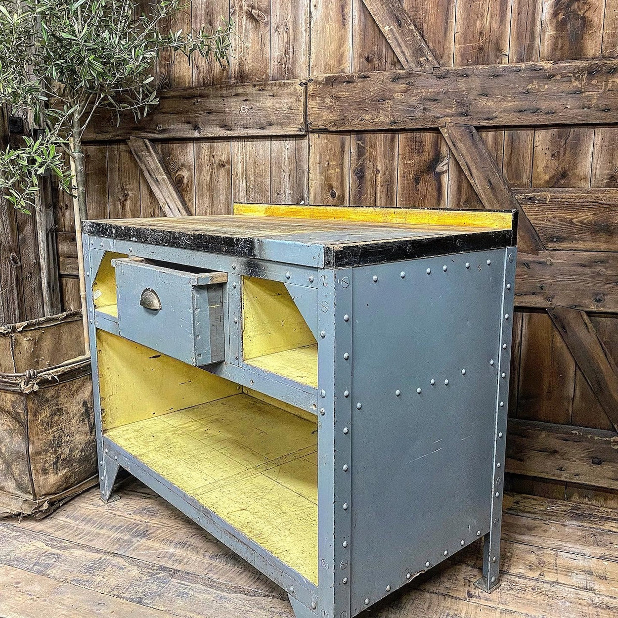 Riveted Metal Workbench