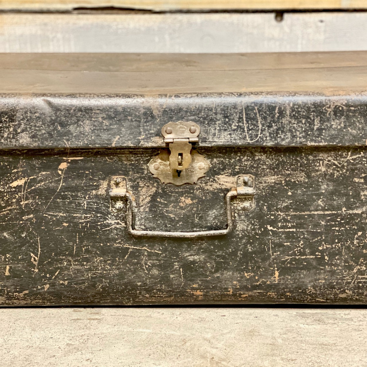 Vintage Steel Military Trunk