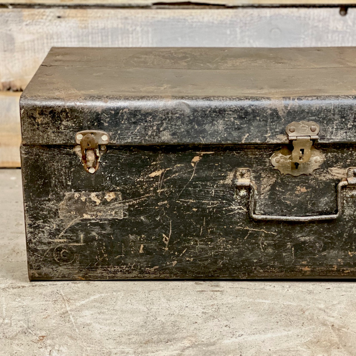 Vintage Steel Military Trunk