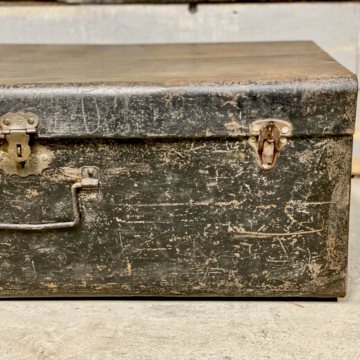 Vintage Steel Military Trunk