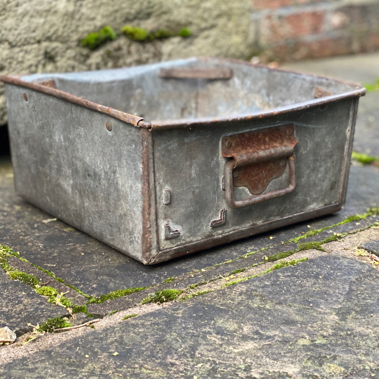 Vintage Metal Tote Box