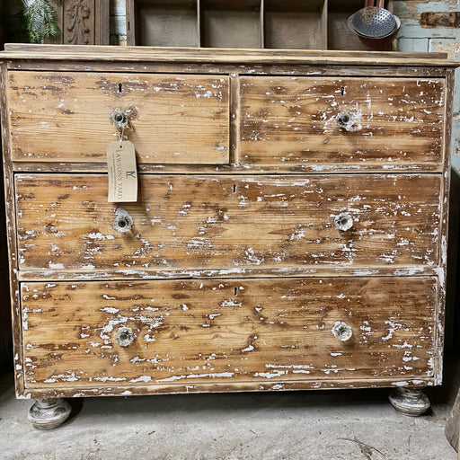 Scraped Pine Chest of Drawers