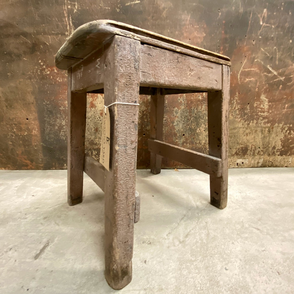 Primitive Antique Pine Stool