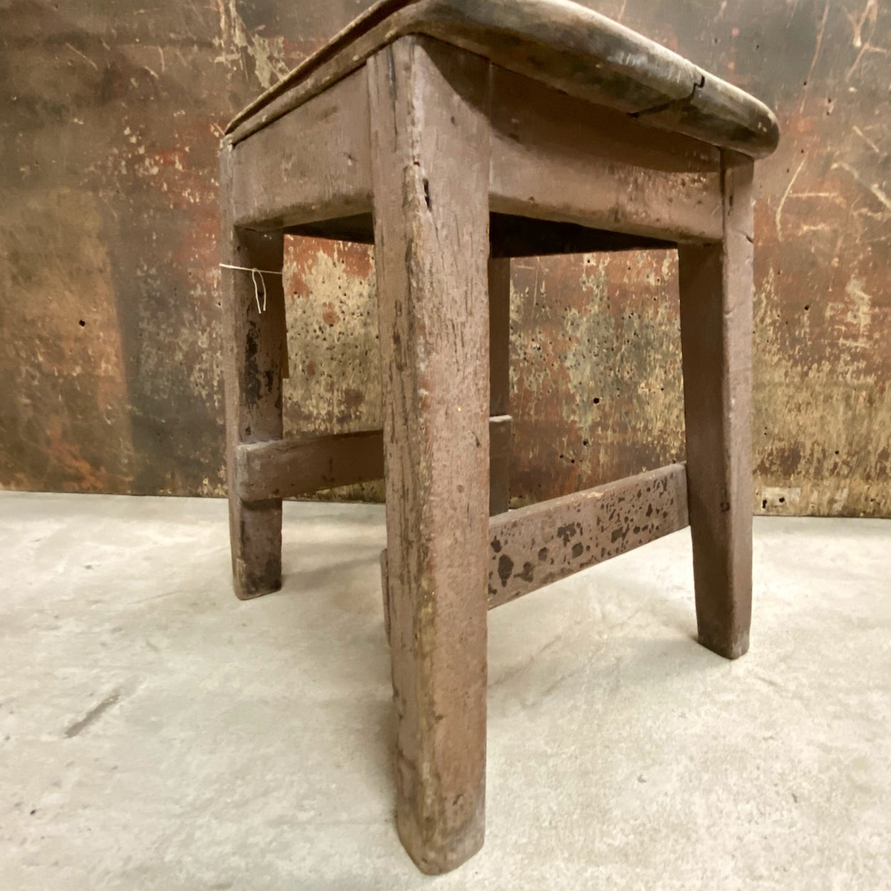 Primitive Antique Pine Stool