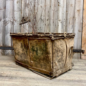 Vintage Rustic Laundry Basket