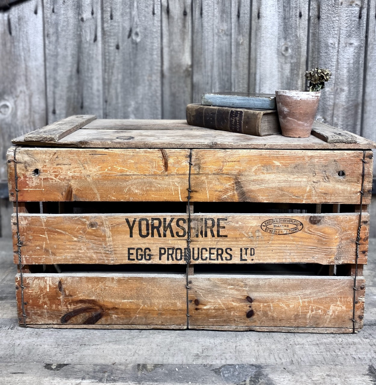 Large Vintage Egg Crate