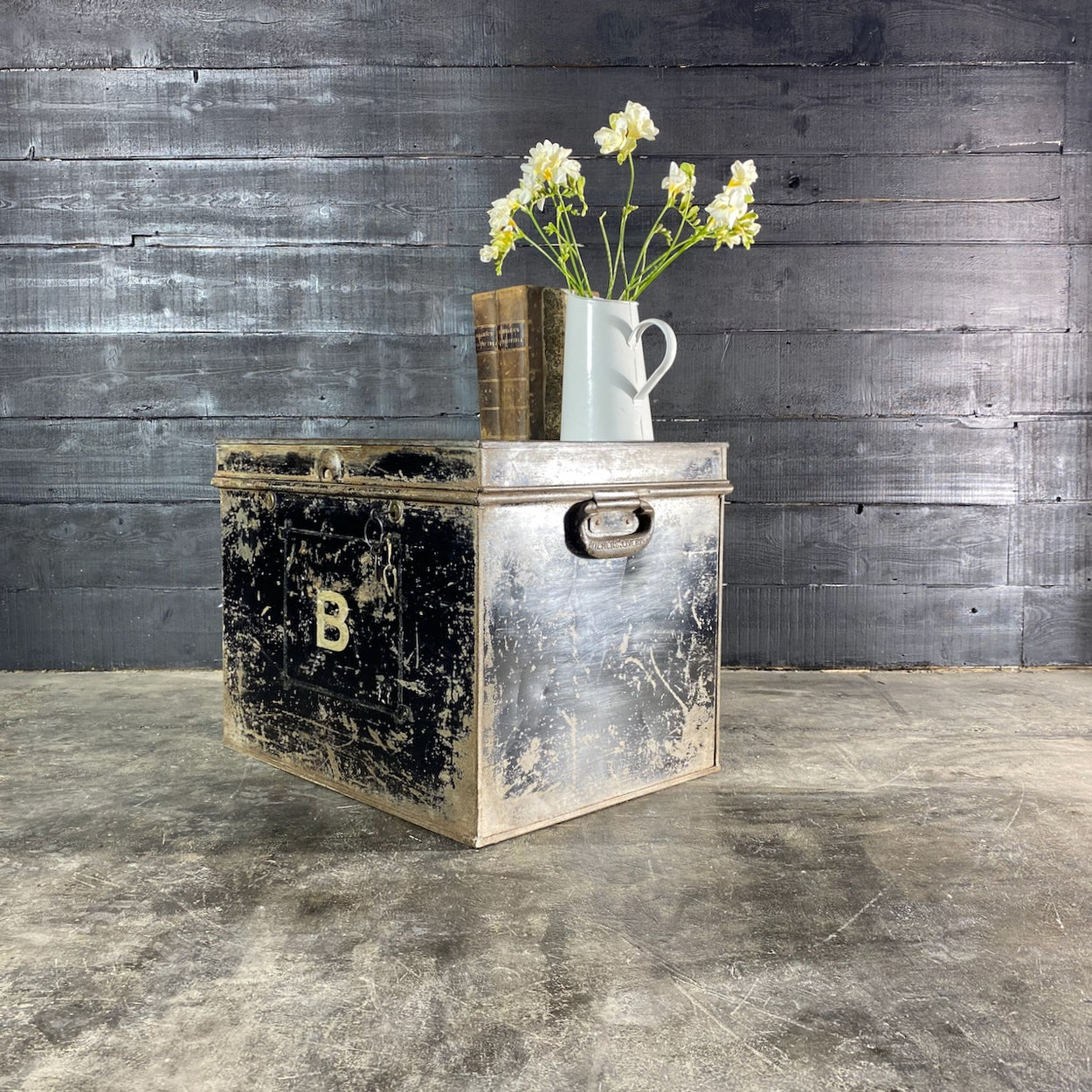 Vintage Steel Deed Box