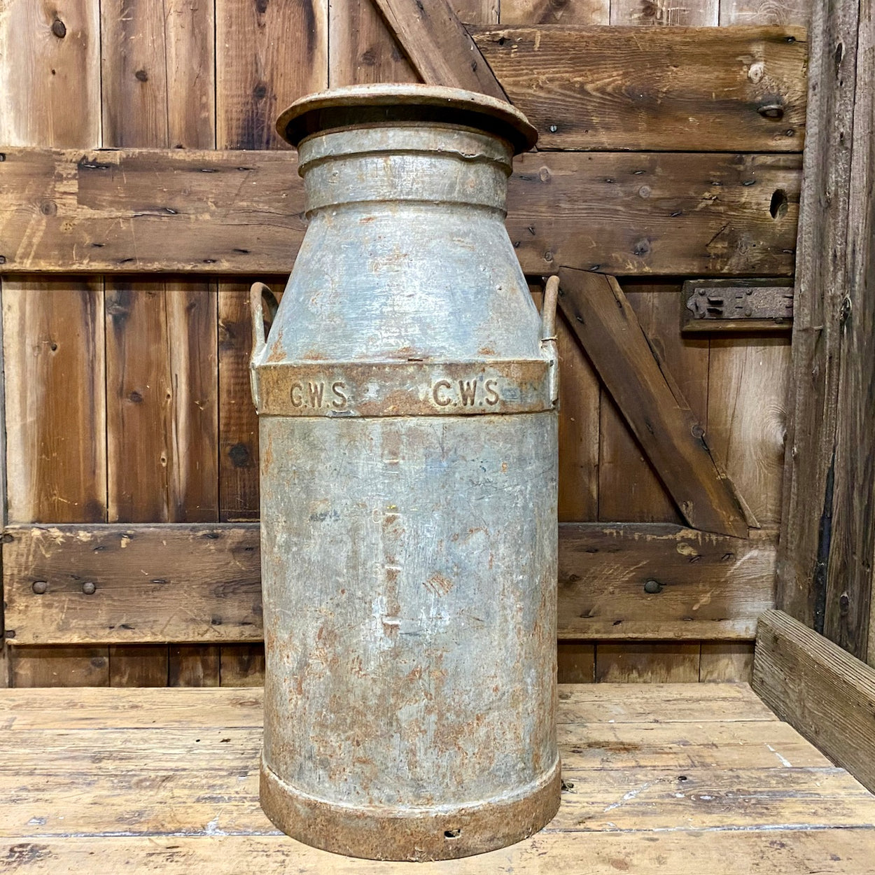 Large Vintage Rustic Welsh Milk Churn