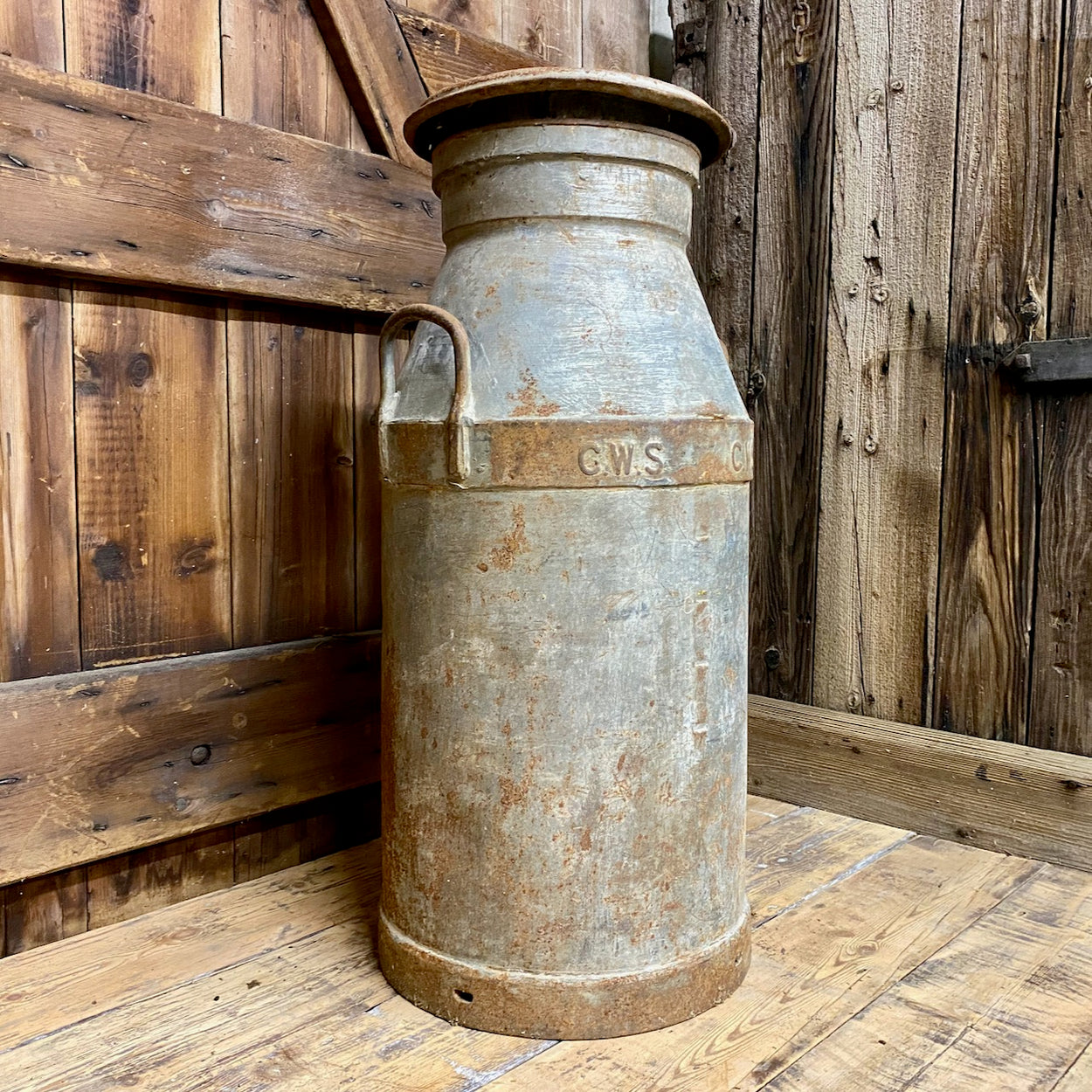 Large Vintage Rustic Welsh Milk Churn