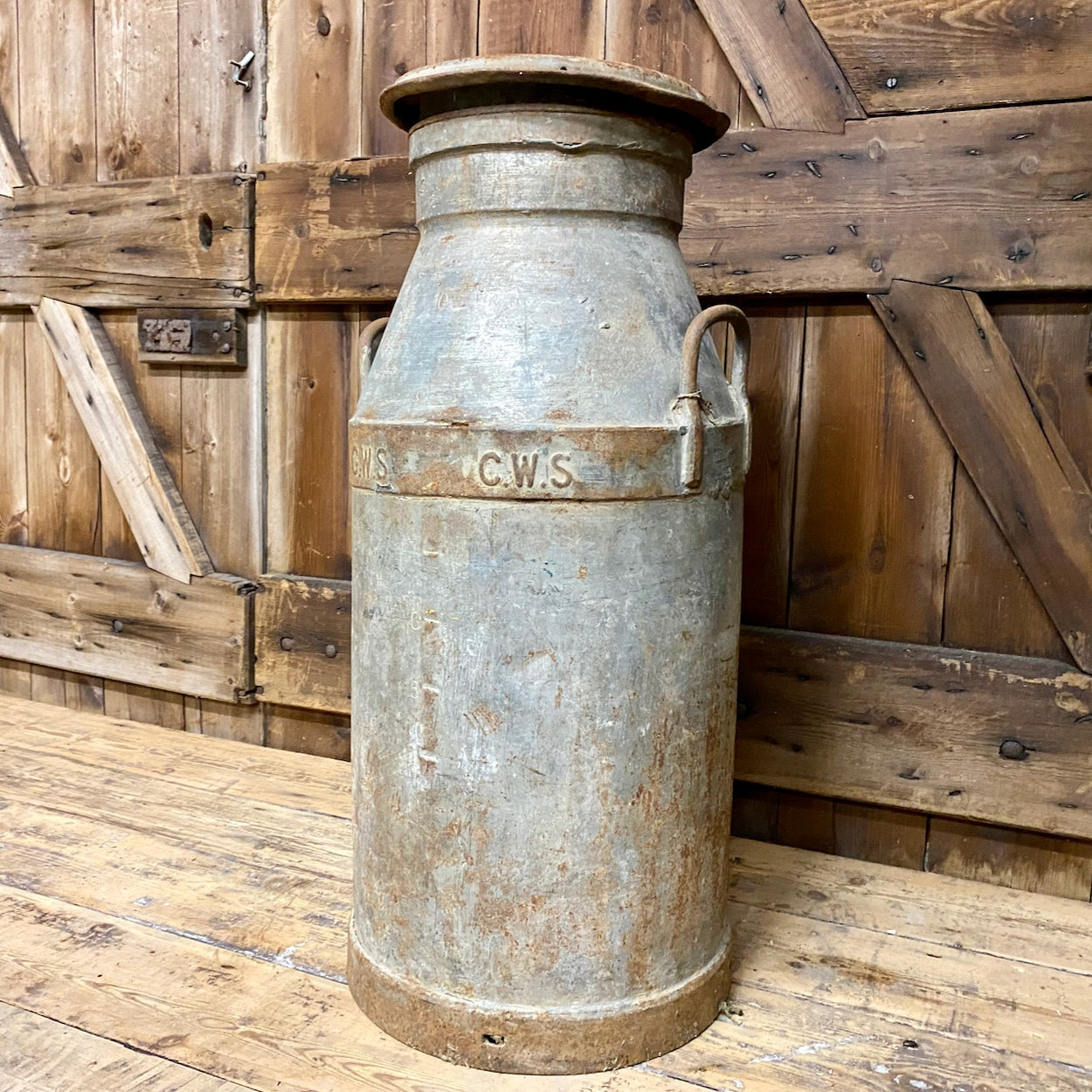 Large Vintage Rustic Welsh Milk Churn