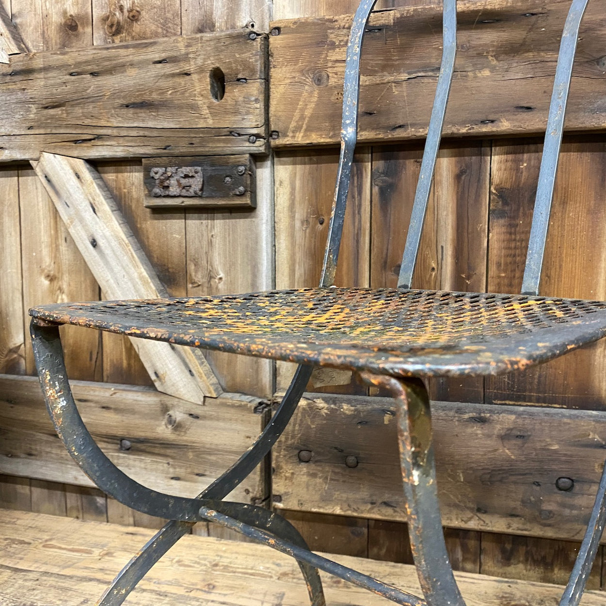 Pair of Antique French Metal Chairs