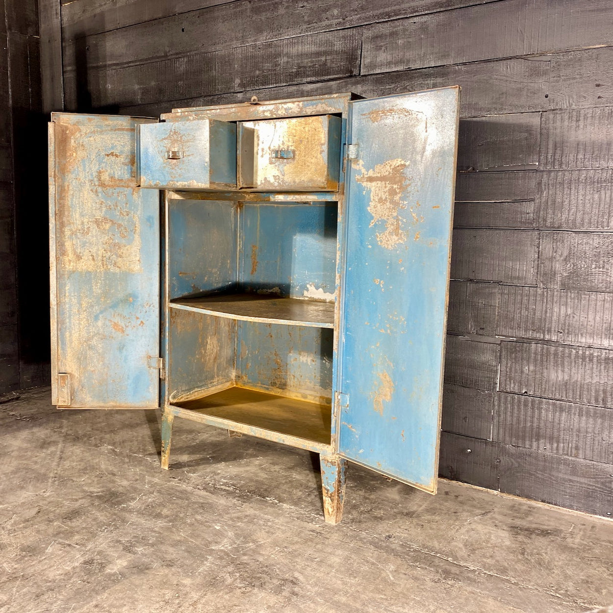 Vintage European Workshop Cabinet