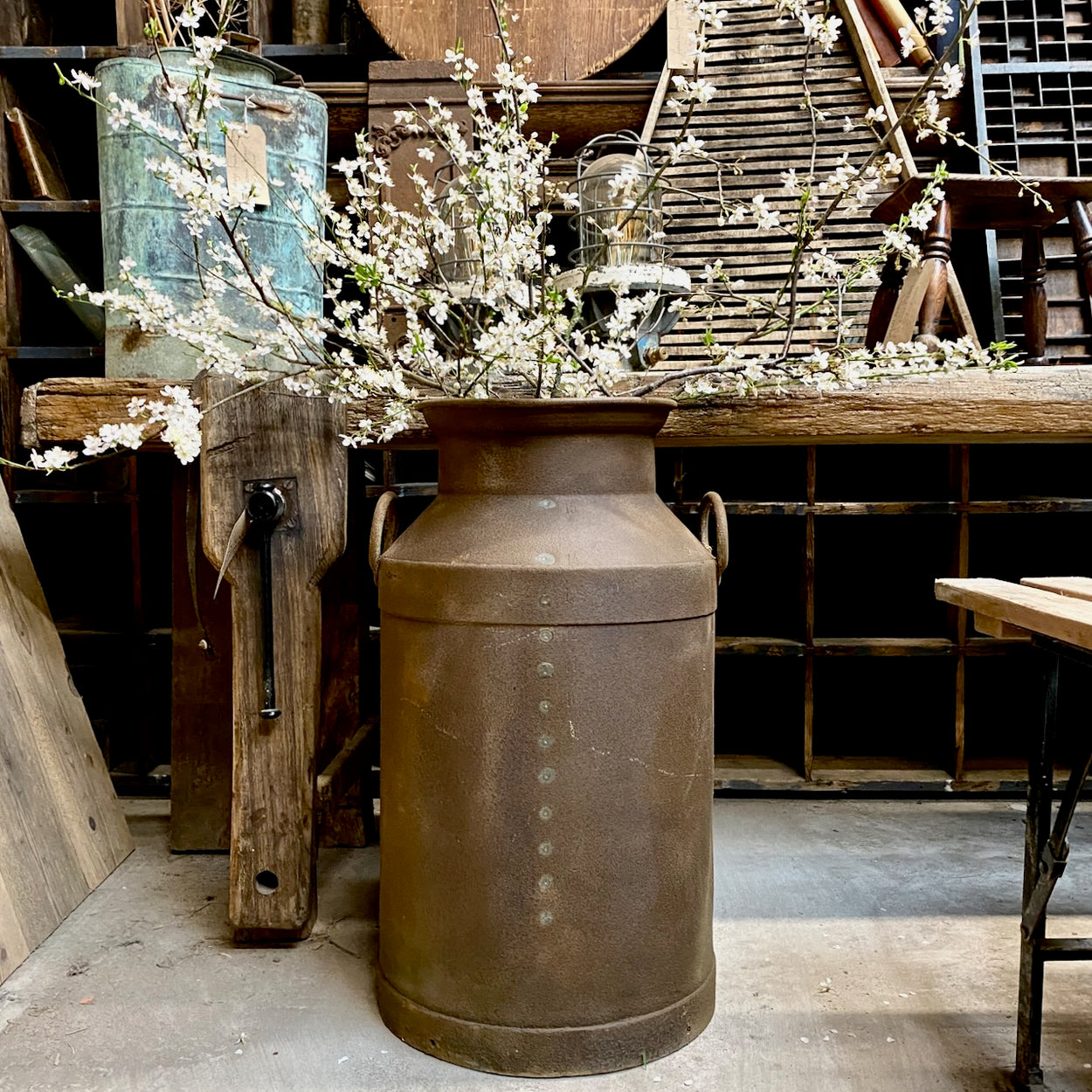 Large Vintage Rustic Milk Churn