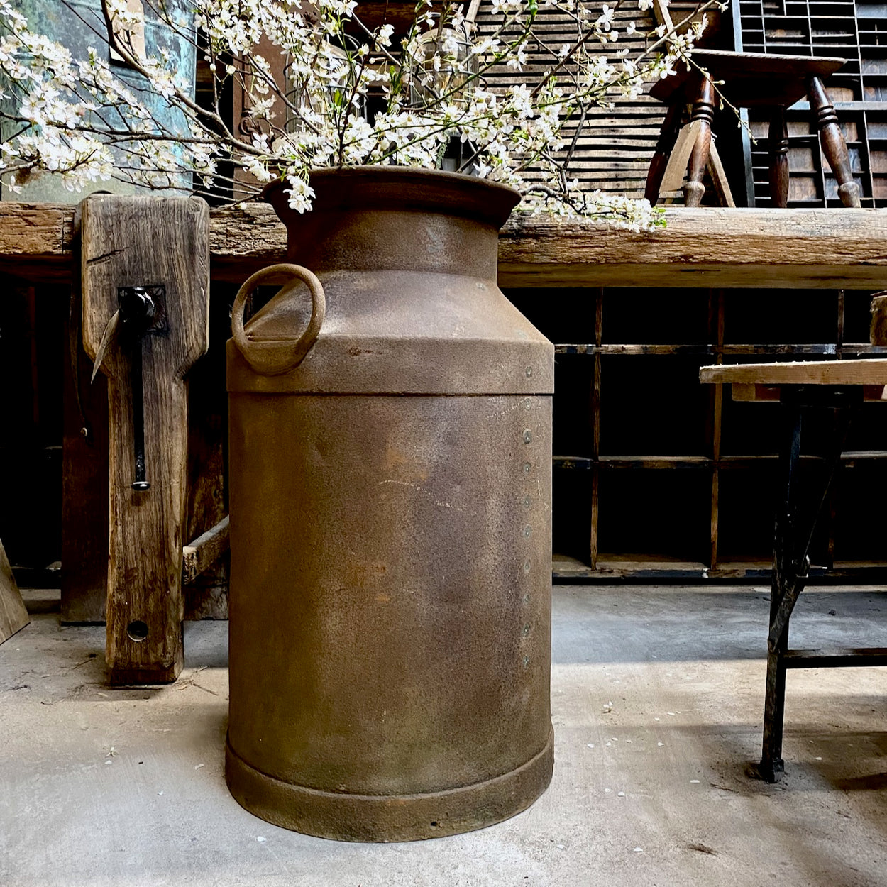 Large Vintage Rustic Milk Churn