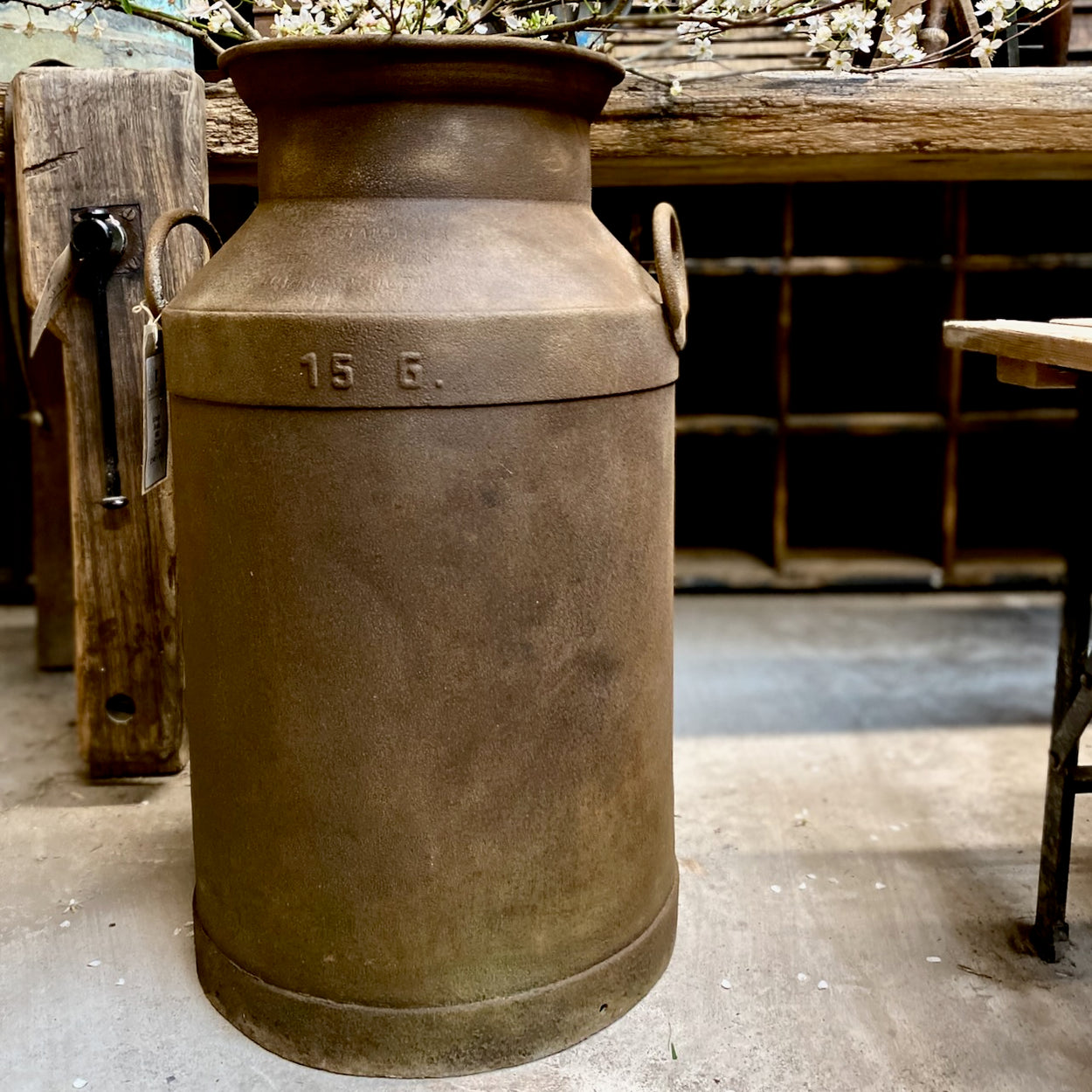 Large Vintage Rustic Milk Churn