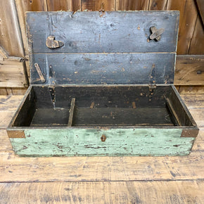 Vintage Green Wooden Box