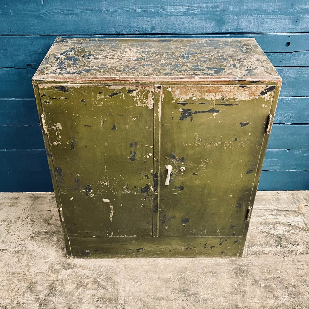 Vintage Metal Workshop Cabinet