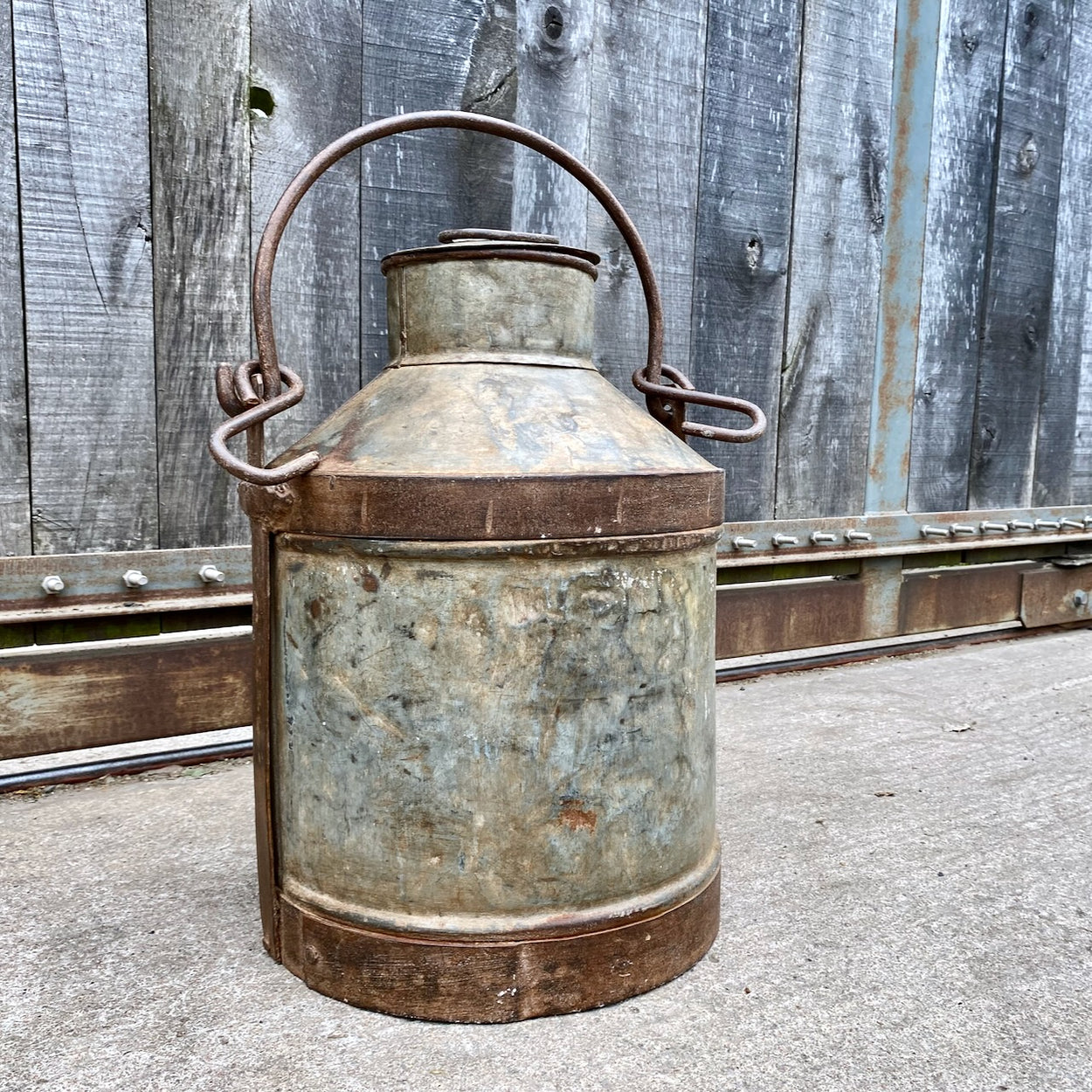 Rustic Aluminium Milk Churn