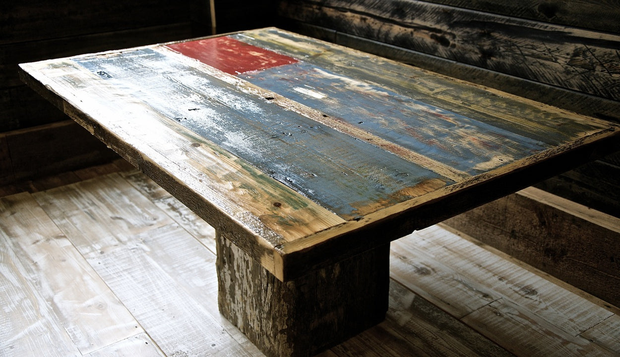 Painted Reclaimed Pine Table