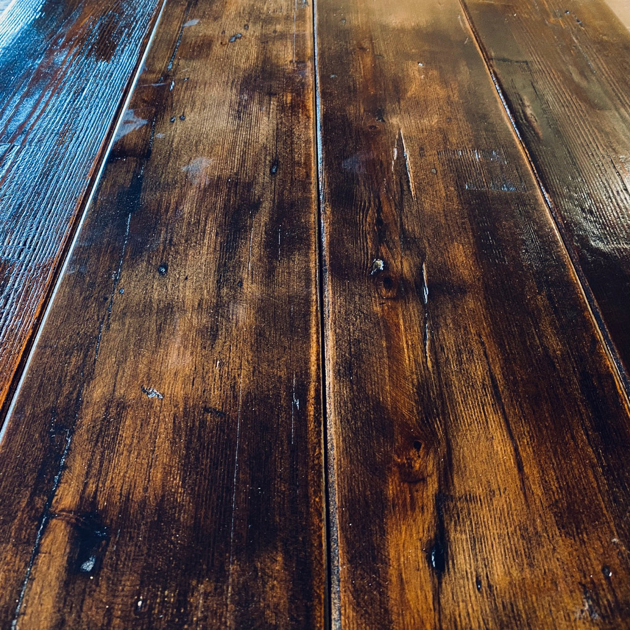 Reclaimed Engine Shed Dark Floorboards