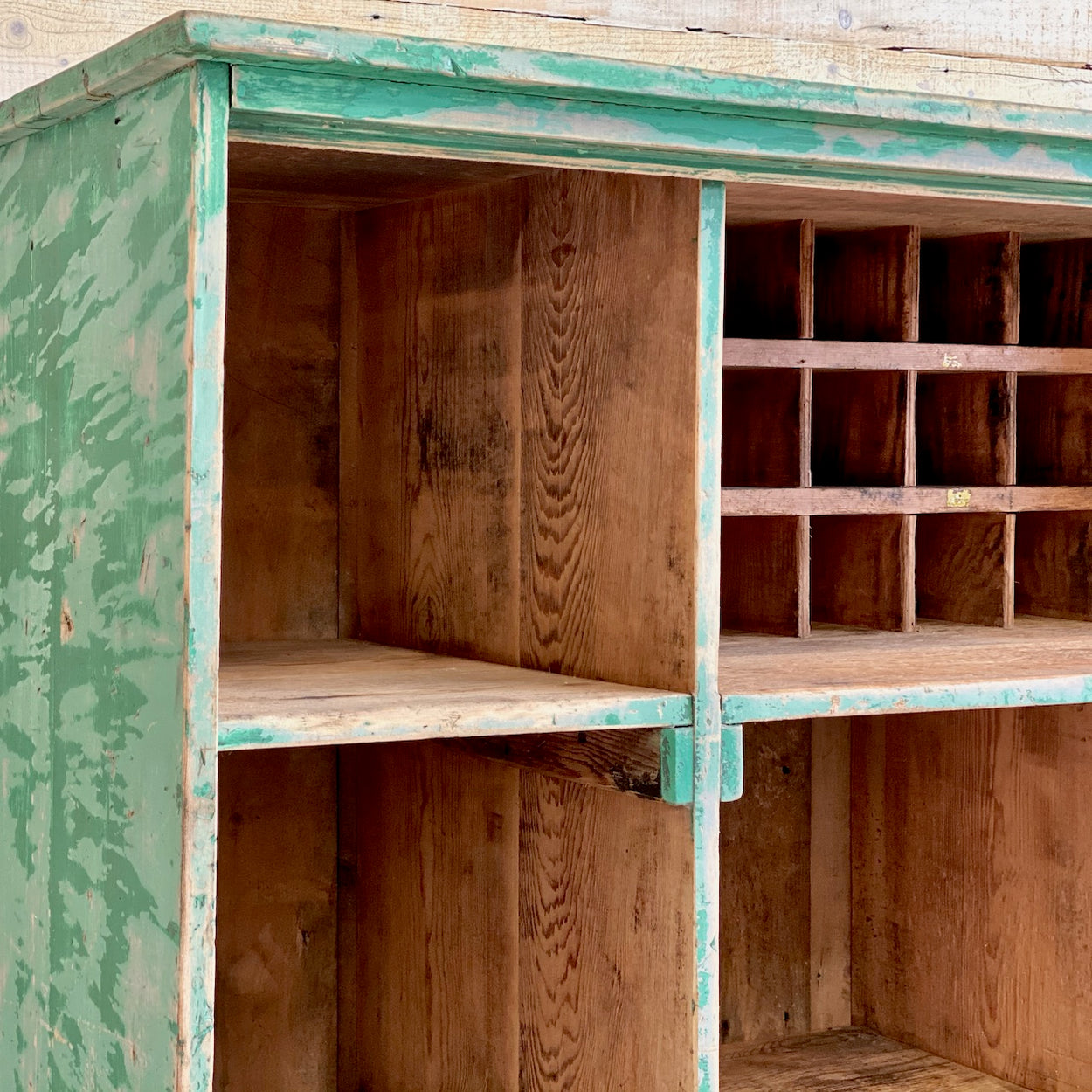 Vintage Industrial Pine Cupboard