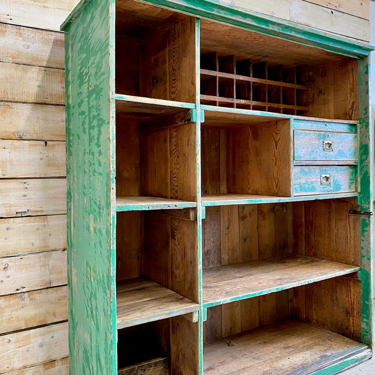 Vintage Industrial Pine Cupboard