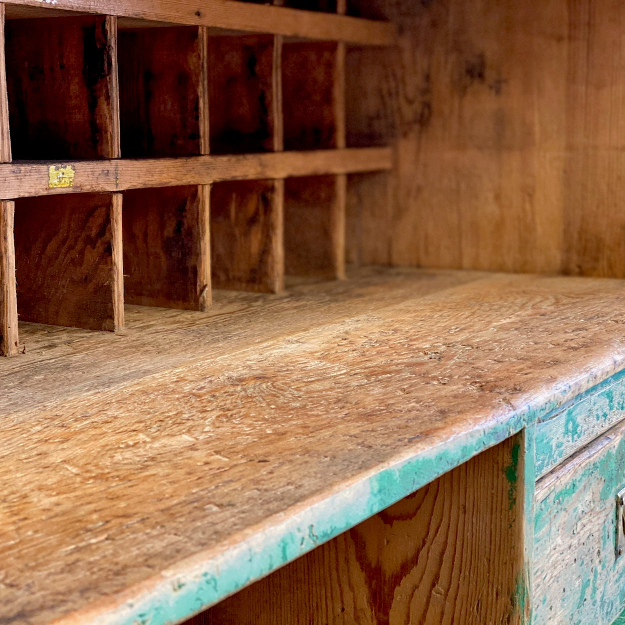 Vintage Industrial Pine Cupboard