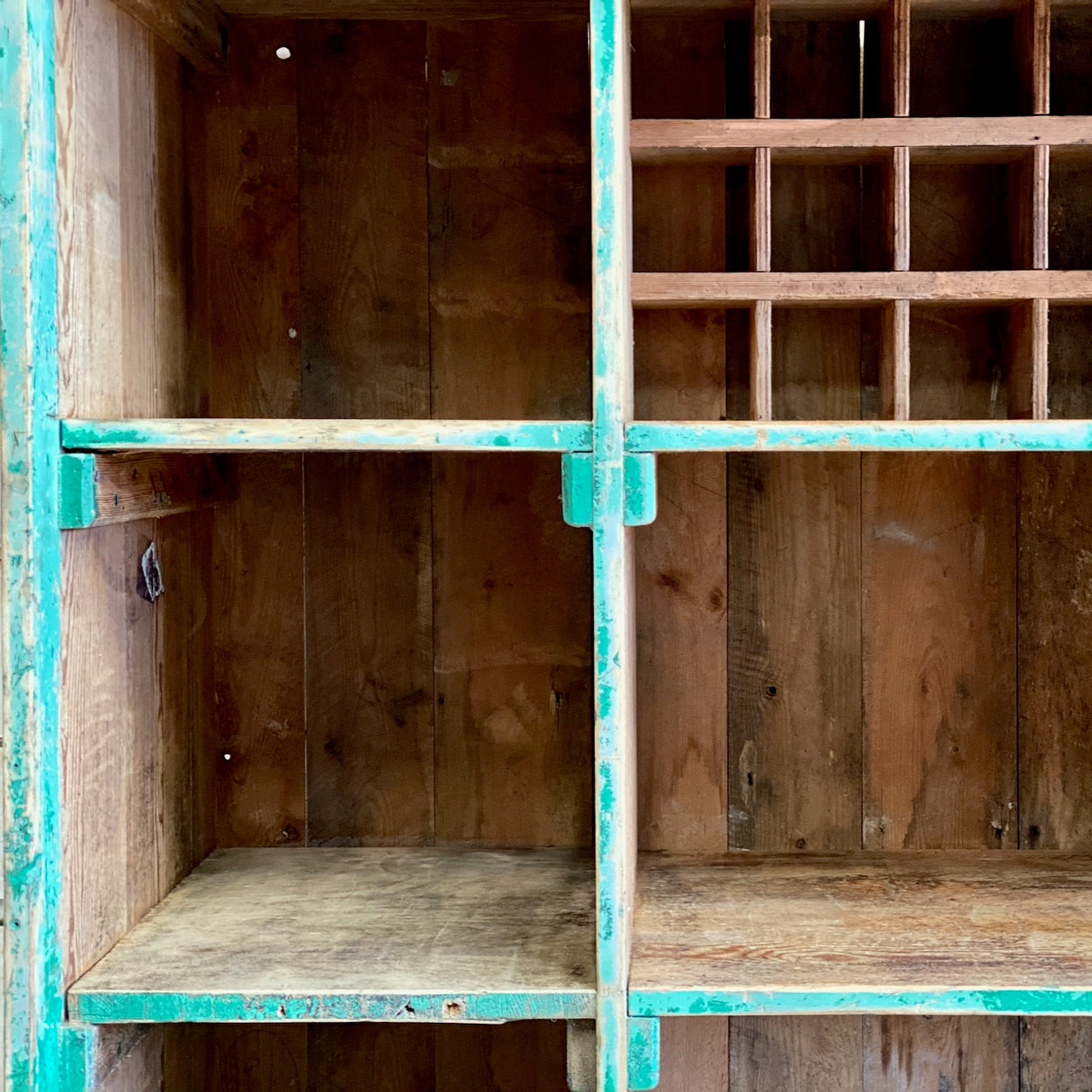 Vintage Industrial Pine Cupboard