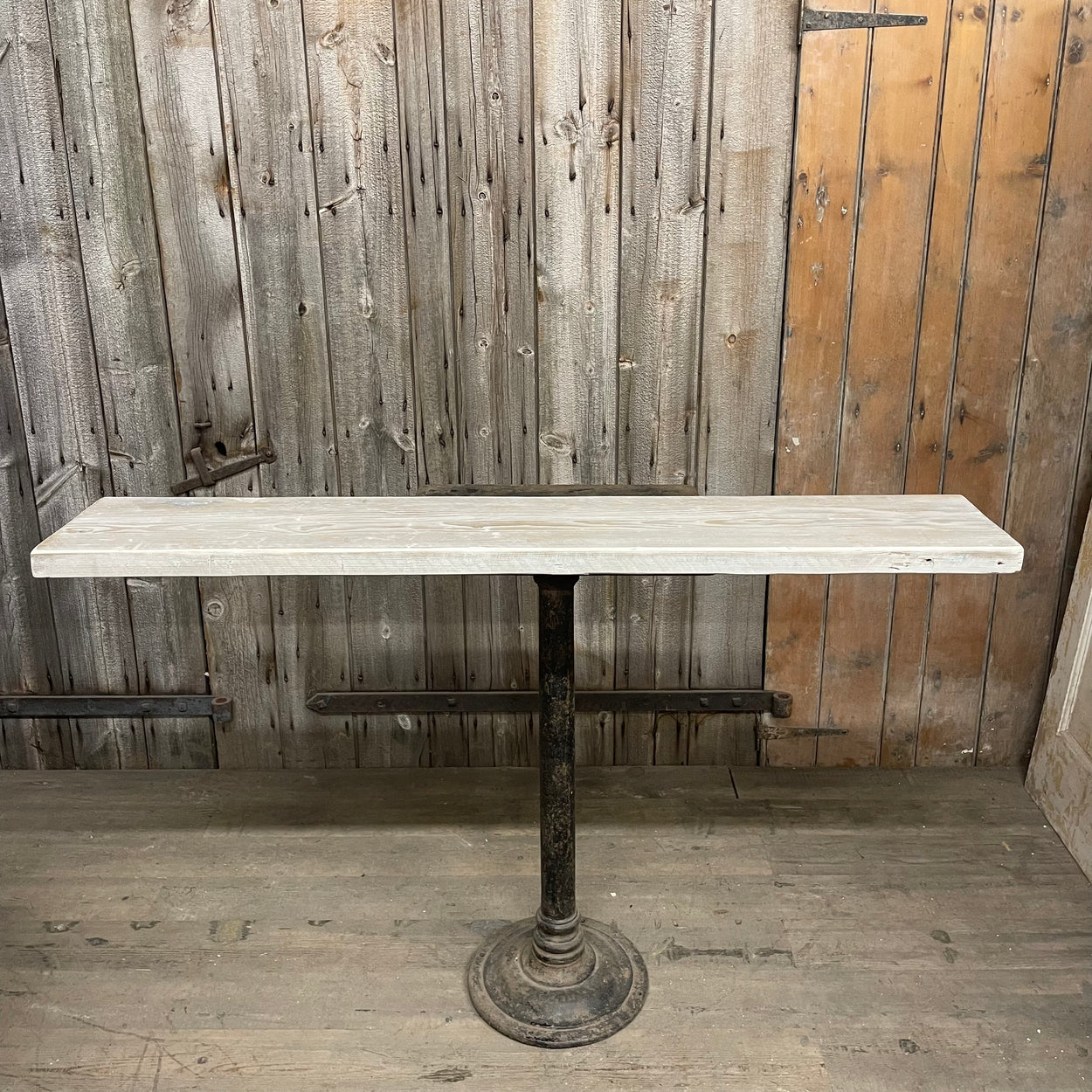 Reclaimed White Washed Pine Scaffold Board Shelf