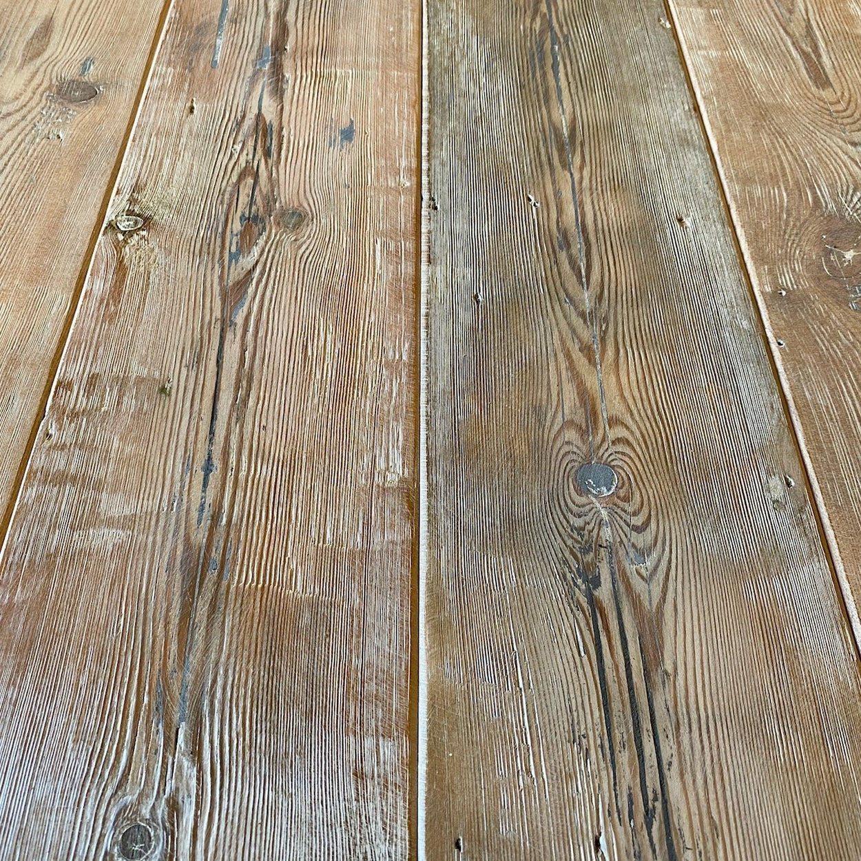 Sample of Reclaimed Wharf Pine Floorboards